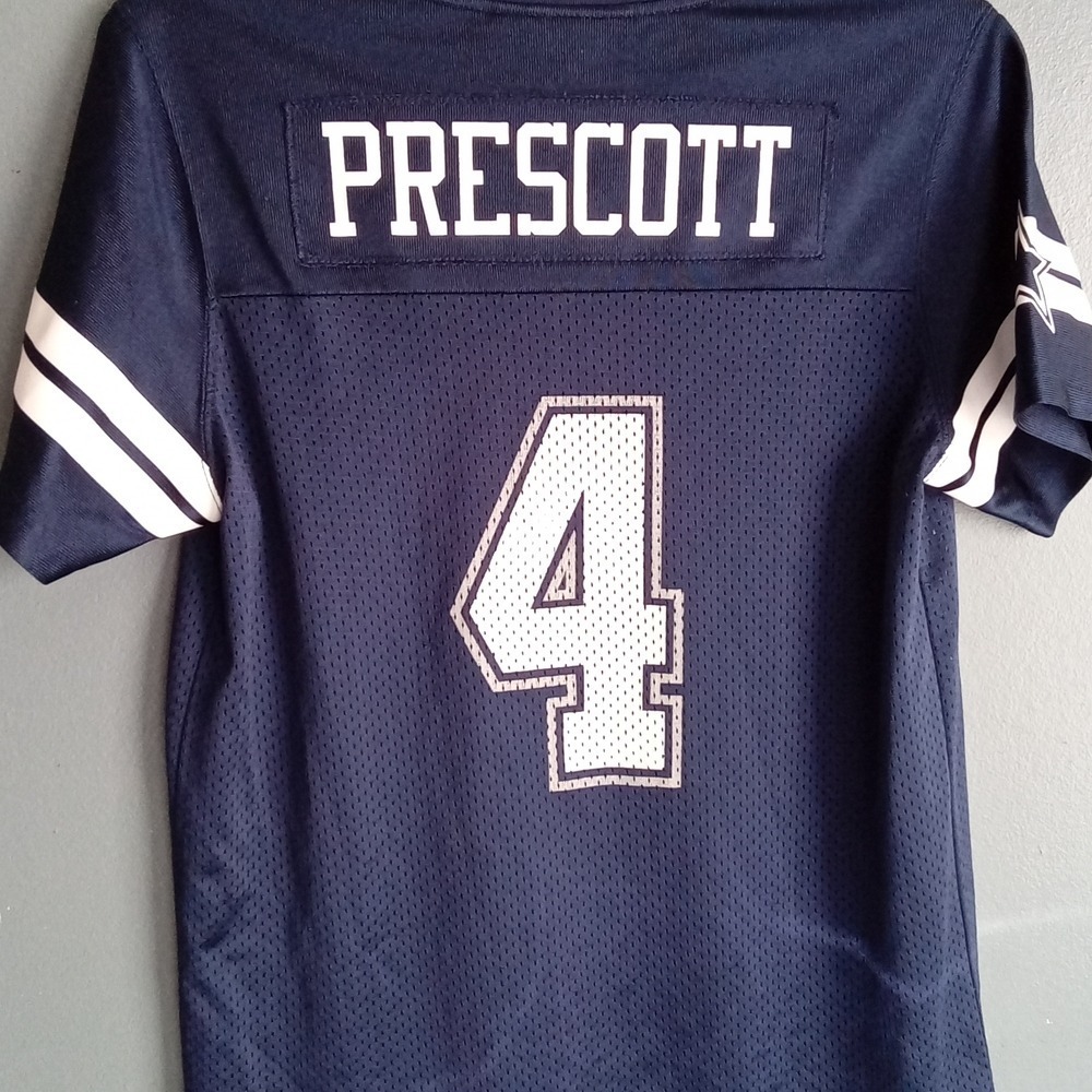 Dak Prescott Dallas Cowboys Jersey Navy‎ Blue Youth Small 4 NFL Football